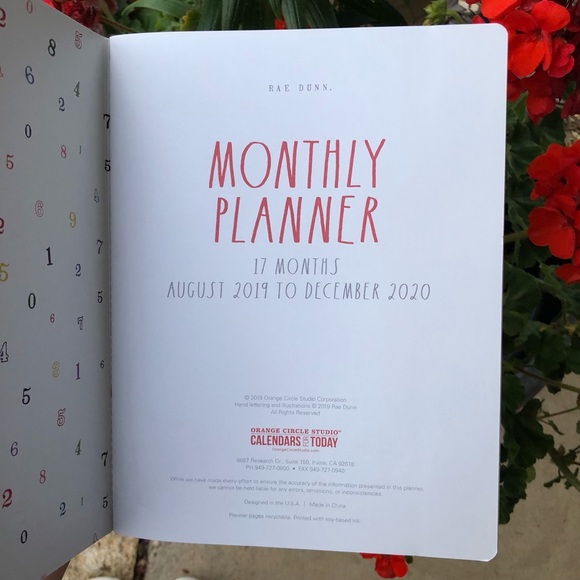 🌸RAE DUNN🌸Best Year Ever 2020 Monthly Planner. - Picture 2 of 8